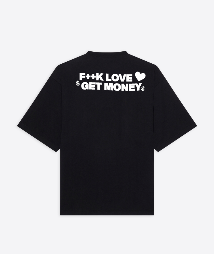 Camiseta con el estampado Fuck Love and get money